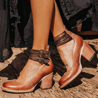 Ginevra™ | Multi-strap pumps med chunky hæl