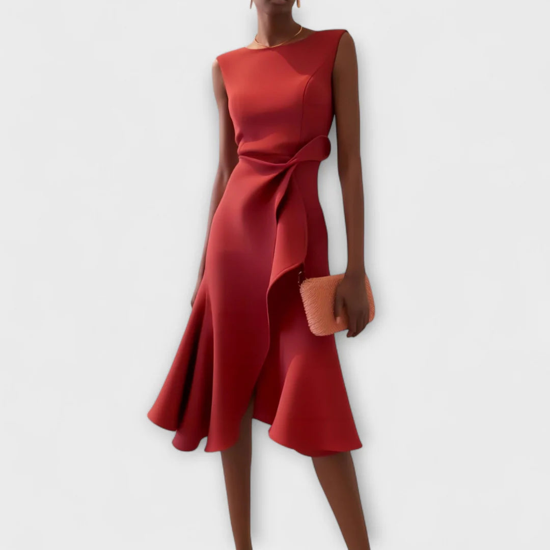 Juliette – Draperet Asymmetrisk Midikjole