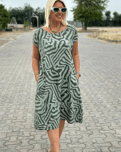 Clara - Boheme-kjole med leopardmønster