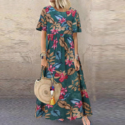FLORA | Elegant og Livlig Blomsterkjole