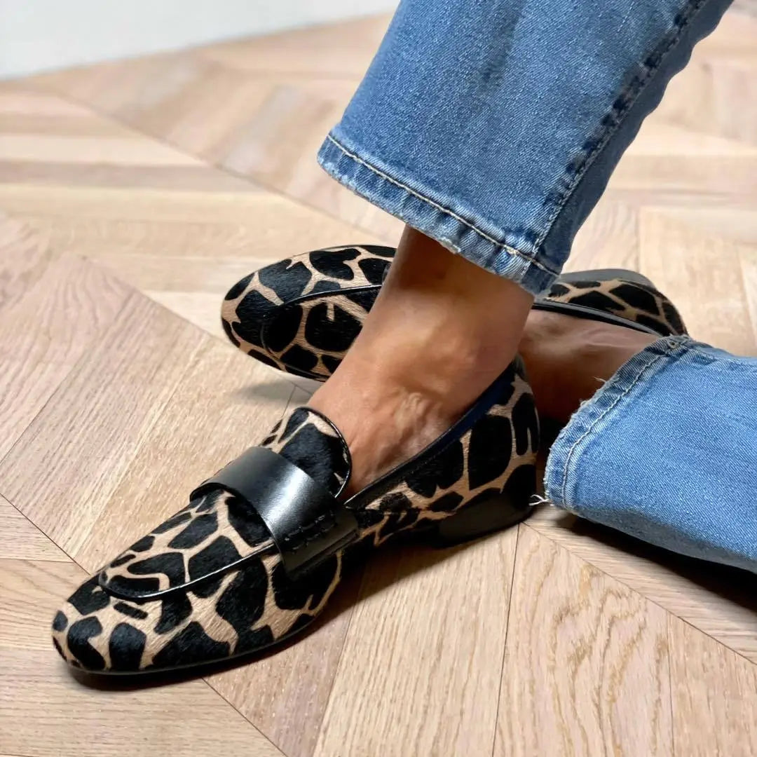 Priszilla | Loafers med girafprint