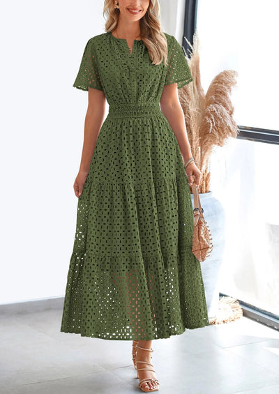Linette – Sommerkjole med Elegant Broderie
