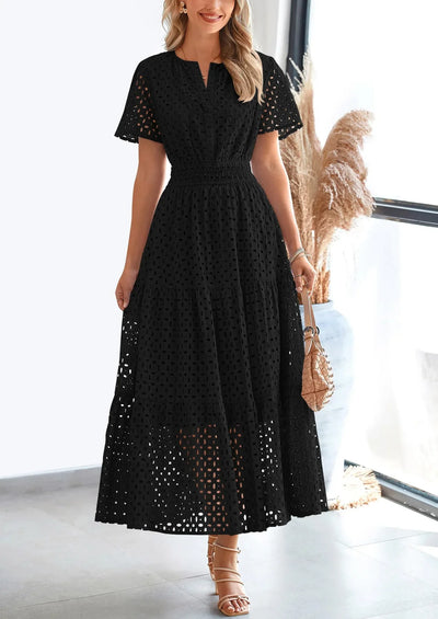 Linette – Sommerkjole med Elegant Broderie