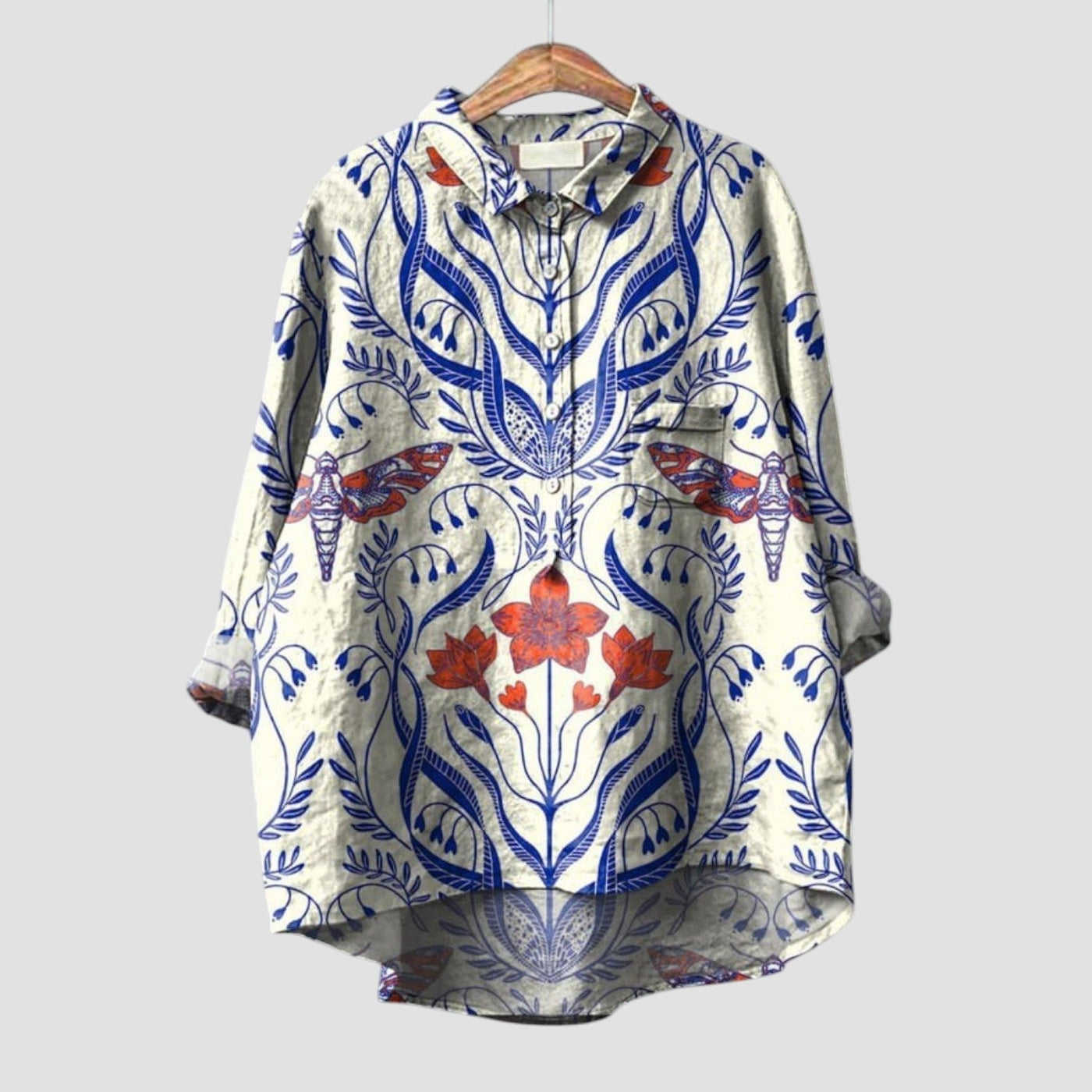 PALMIRA | Oversize skjorte med hundedesign og hverdagskomfort for et ubekymret look