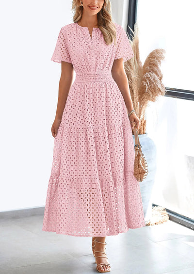 Linette – Sommerkjole med Elegant Broderie