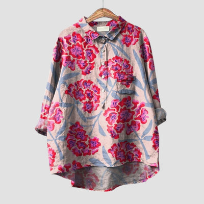 PALMIRA | Oversize skjorte med hundedesign og hverdagskomfort for et ubekymret look