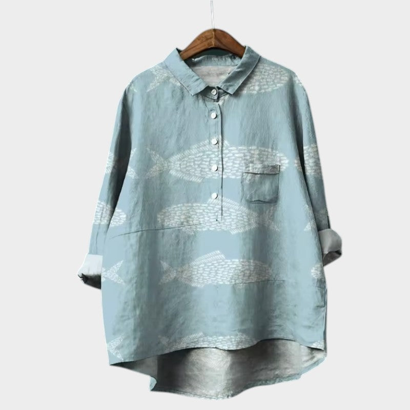 VIOLETTA | Oversized blomsterbluse med absolut komfort til solrige dage
