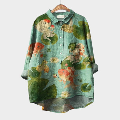 VIOLETTA | Oversized blomsterbluse med absolut komfort til solrige dage