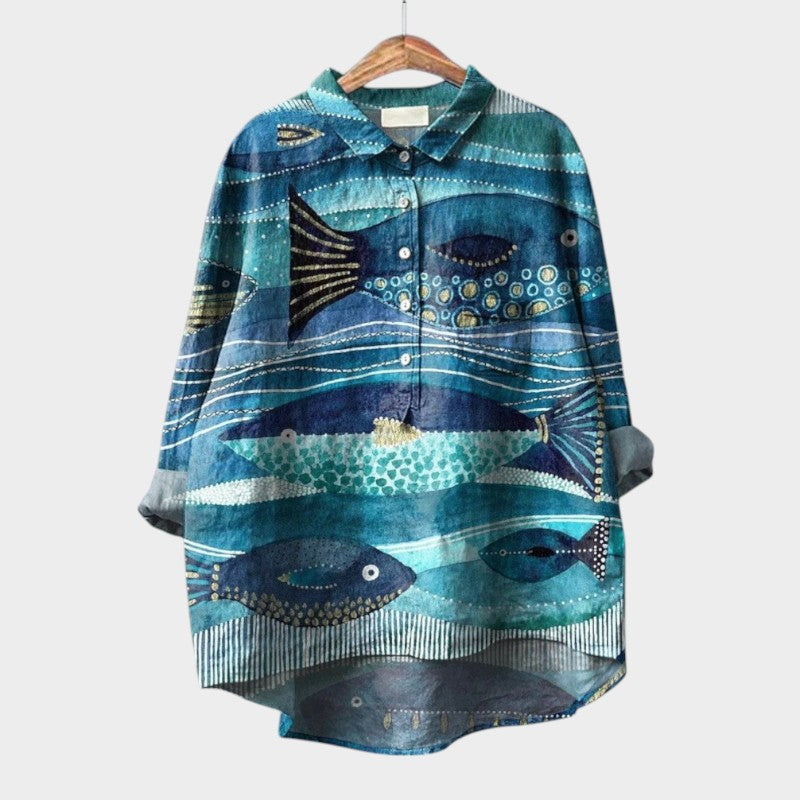 VIOLETTA | Oversized blomsterbluse med absolut komfort til solrige dage