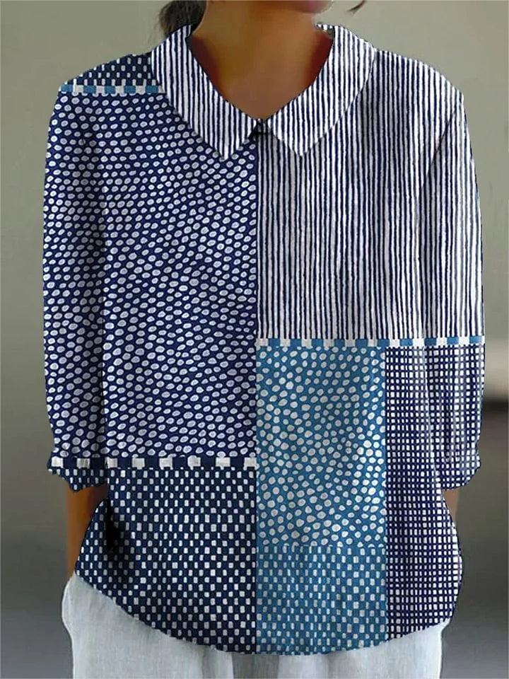 Elle | Vintage farverig bluse
