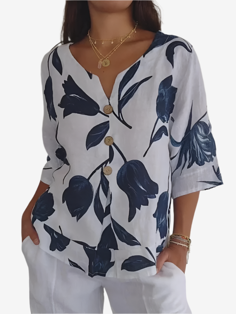 Lena | Bluse med blomster