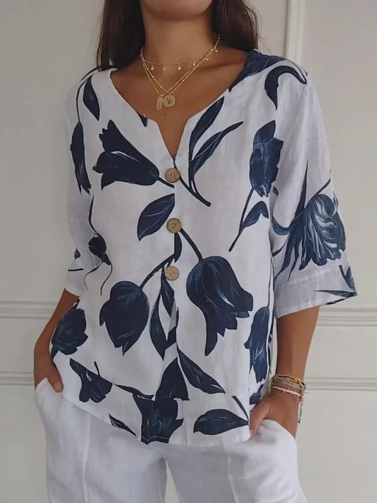 Lena | Bluse med blomster