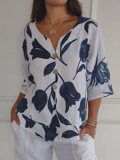 Lena | Bluse med blomster