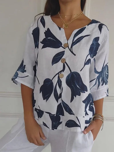 Lena | Bluse med blomster