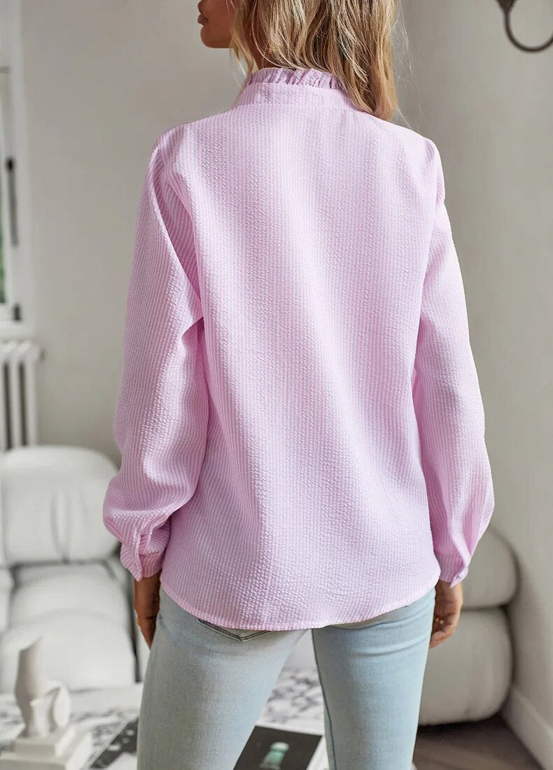 Lena | Bluse med flæser