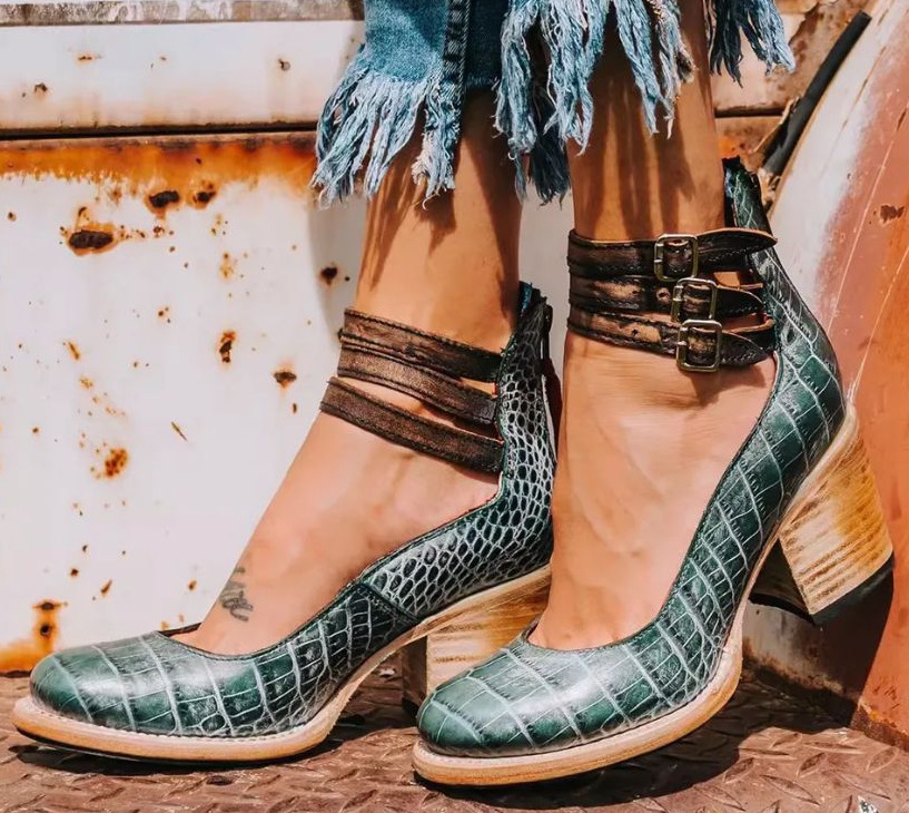 Ginevra™ | Multi-strap pumps med chunky hæl