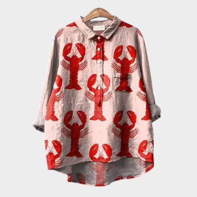 VIOLETTA | Oversized blomsterbluse med absolut komfort til solrige dage
