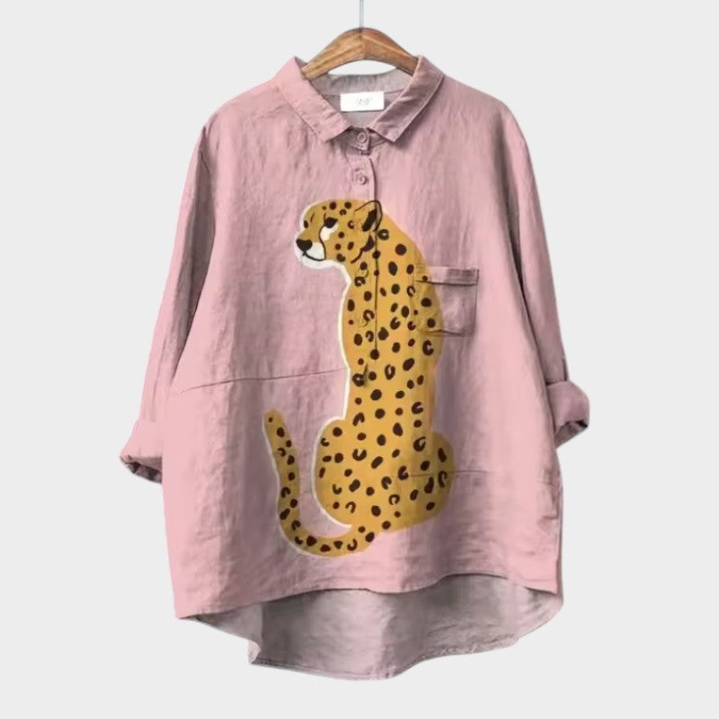 VIOLETTA | Oversized blomsterbluse med absolut komfort til solrige dage