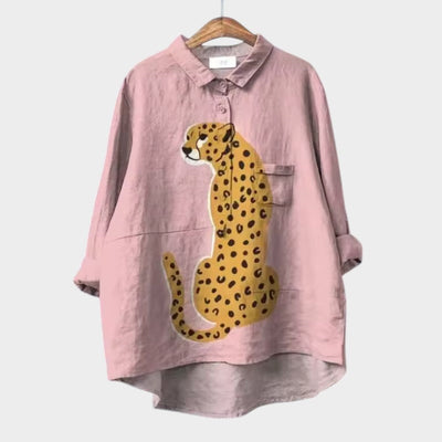 VIOLETTA | Oversized blomsterbluse med absolut komfort til solrige dage