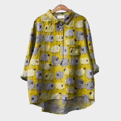 VIOLETTA | Oversized blomsterbluse med absolut komfort til solrige dage